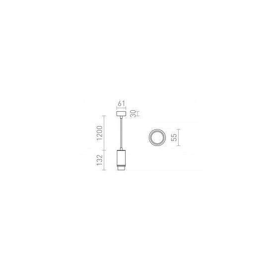 OPTIMUS wisząca biała 230V LED GU10 9W 10 50° R13777 Rendl light studio