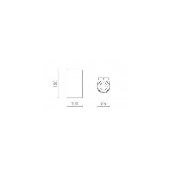 GRANITA II ścienna beton/decor jasny granit 230V LED GU10 2x5W IP65 R13792 Rendl light studio