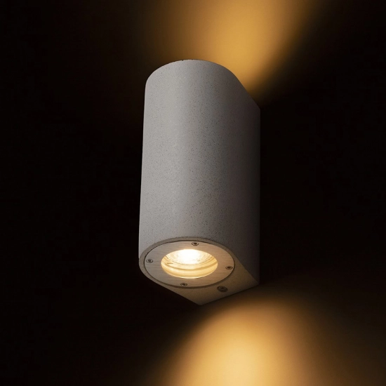GRANITA II ścienna beton/decor jasny granit 230V LED GU10 2x5W IP65 R13792 Rendl light studio