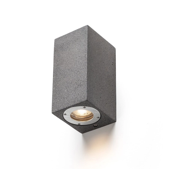 KANE II ścienna beton/decor ciemny granit 230V LED GU10 2x5W IP65 R13794 Rendl light studio
