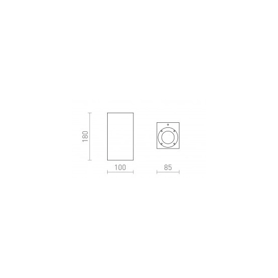 KANE II ścienna beton/decor ciemny granit 230V LED GU10 2x5W IP65 R13794 Rendl light studio