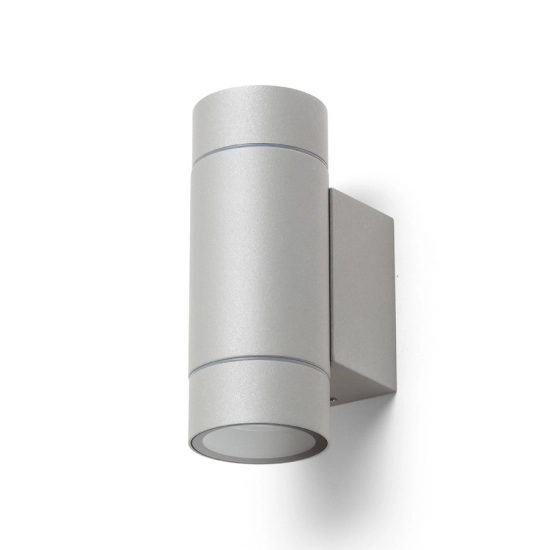 MIZZI NEW II ścienna srebrno-szara 230V LED GU10 2x8W IP65 R13797 Rendl light studio