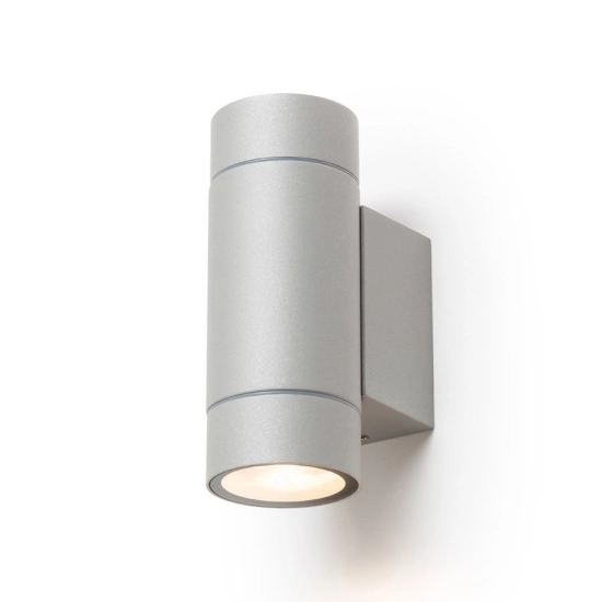 MIZZI NEW II ścienna srebrno-szara 230V LED GU10 2x8W IP65 R13797 Rendl light studio