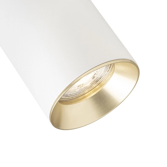 DARIO sufitowa biała mosiądz szczotkowana 230V LED GU10 9W R13867Rendl light studio