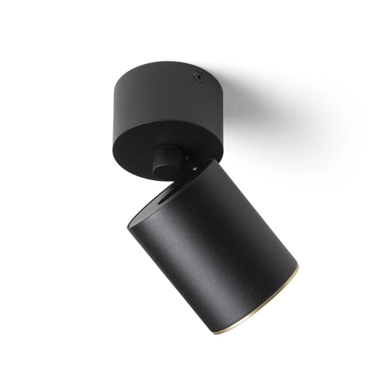 DARIO sufitowa czarna mosiądz szczotkowana 230V LED GU10 9W R13868 Rendl light studio