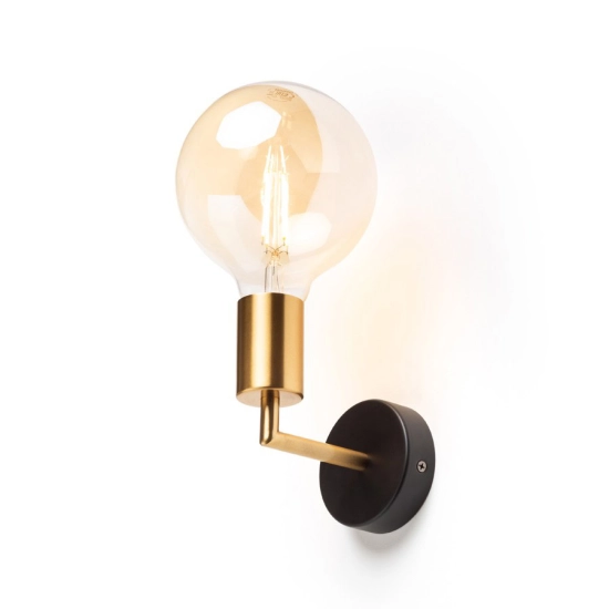 ARAQ ścienna mosiądz szczotkowana/czarna 230V LED E27 15W R13890 Rendl light studio