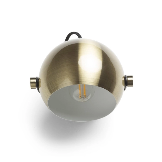 AGNETA natynkowa mosiądz szczotkowana/czarna 230V LED E27 11W R13895 Rendl light studio