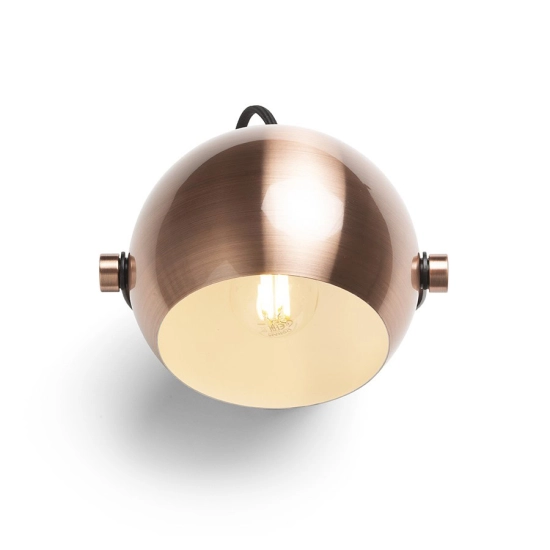 AGNETA natynkowa miedź szczotkowana/czarna 230V LED E27 11W R13896 Rendl light studio