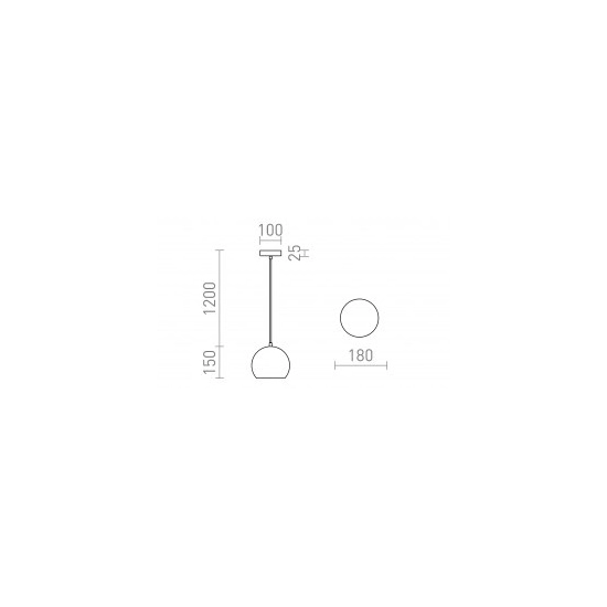 AGNETA wisząca czarna 230V LED E27 11W R13898 Rendl light studio