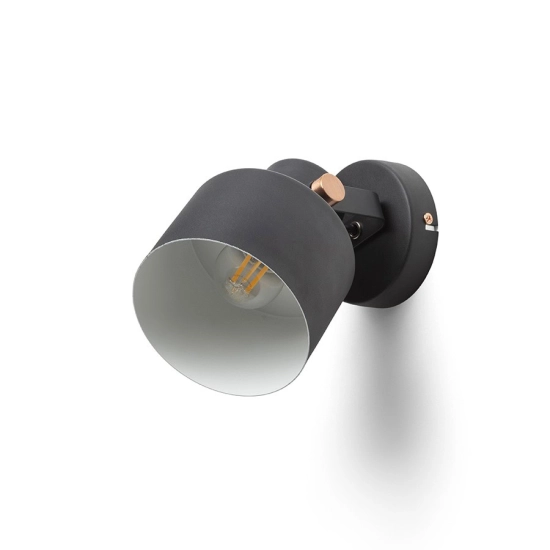 CELEIA natynkowa czarna matowa miedź szczotkowana 230V LED E27 11W R13902 Rendl light studio
