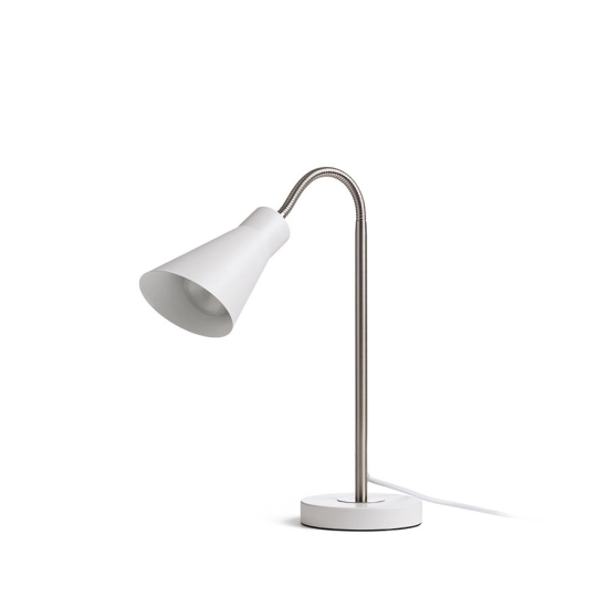 ANIKA stołowa biała matowa nikiel mat 230V LED E27 15W R13905 Rendl light studio