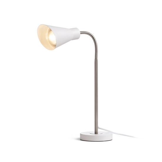 ANIKA stołowa biała matowa nikiel mat 230V LED E27 15W R13905 Rendl light studio