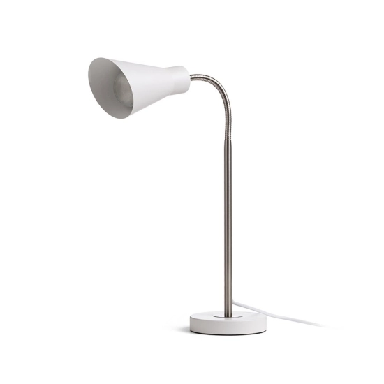 ANIKA stołowa biała matowa nikiel mat 230V LED E27 15W R13905 Rendl light studio