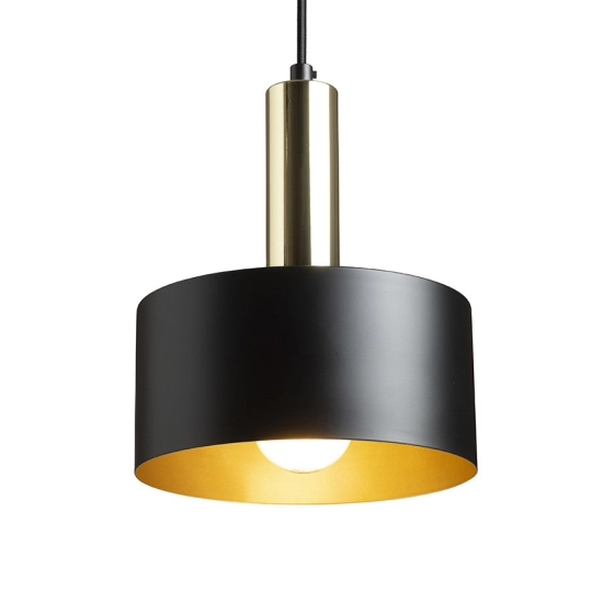 GIULIA 20 wisząca czarna/złoto-brązowa mosiądz 230V LED E27 15W R13911 Rendl light studio
