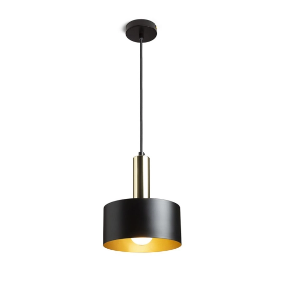 GIULIA 20 wisząca czarna/złoto-brązowa mosiądz 230V LED E27 15W R13911 Rendl light studio