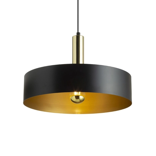 GIULIA 40 wisząca czarna/złoto-brązowa mosiądz 230V LED E27 30W R13913 Rendl light studio