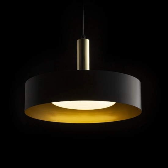 GIULIA 40 wisząca czarna/złoto-brązowa mosiądz 230V LED E27 30W R13913 Rendl light studio