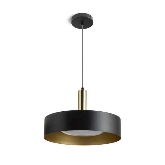 GIULIA 40 wisząca czarna/złoto-brązowa mosiądz 230V LED E27 30W R13913 Rendl light studio