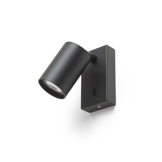 DUDE ścienna czarna 230V LED GU10 9W R13925 Rendl light studio