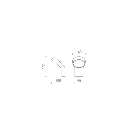 ELIA ścienna antracyt 230V LED 9W IP44 3000K R13930 Rendl light studio