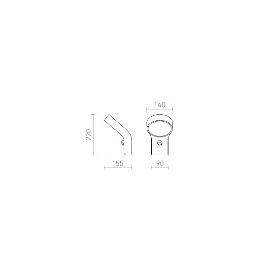 ELIA PIR ścienna antracyt 230V LED 9W IP44 3000K R13931 Rendl light studio