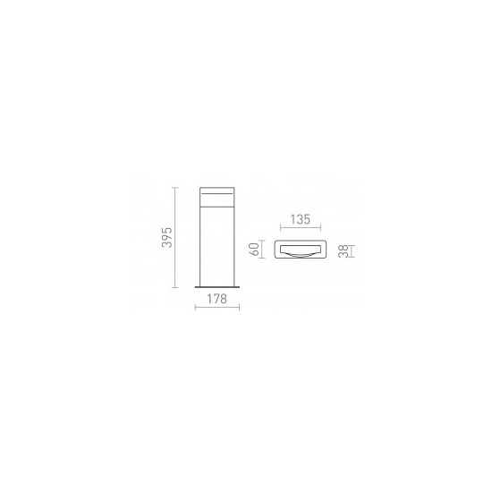 BOBO RC podłogowa antracyt 230V LED 8W IP65 3000K R13936 Rendl light studio