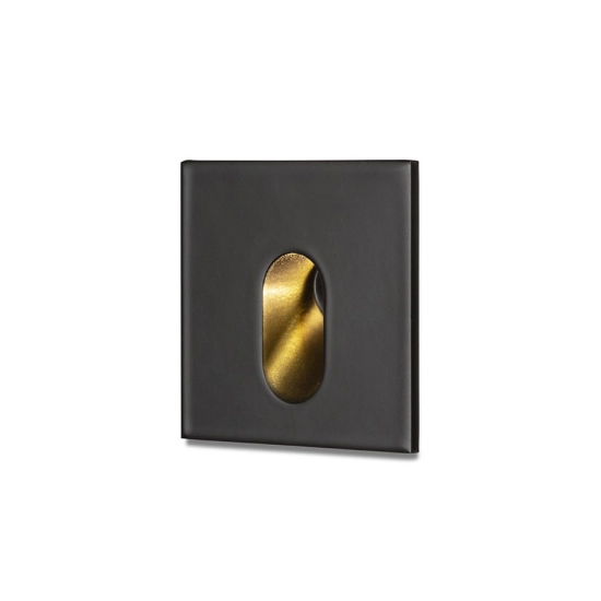 MEMPHIS SQ wpuszczana w ścianę czarna 230V LED 3W 60° 3000K R13955 Rendl light studio