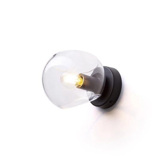 SOLARIS natynkowa szkło przezroczyste/czarna 230V LED E14 7W R13994 Rendl light studio