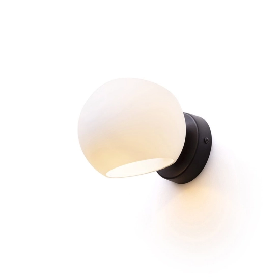 SOLARIS natynkowa szkło mleczne/czarna 230V LED E14 7W R13995 Rendl light studio