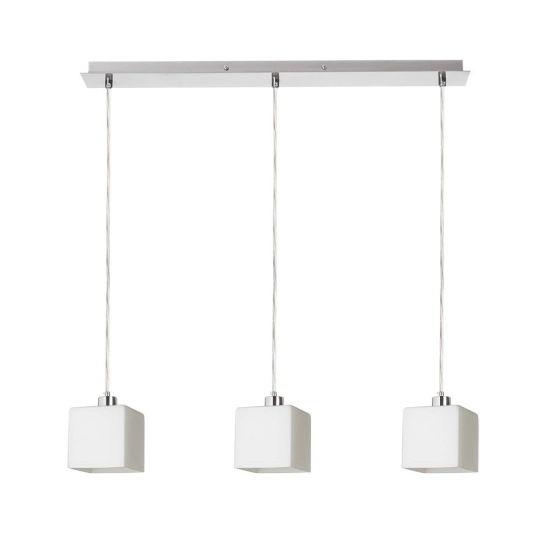 DADOS III 60 wisząca szkło opalowe/nikiel mat 230V LED E27 3x11W R14019 Rendl light studio