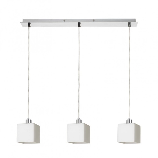 DADOS III 60 wisząca szkło opalowe/chrom 230V LED E27 3x11W R14020 Rendl light studio