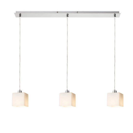 DADOS III 80 wisząca szkło opalowe/nikiel mat 230V LED E27 3x11W R14021 Rendl light studio