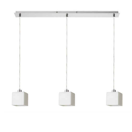 DADOS III 80 wisząca szkło opalowe/nikiel mat 230V LED E27 3x11W R14021 Rendl light studio