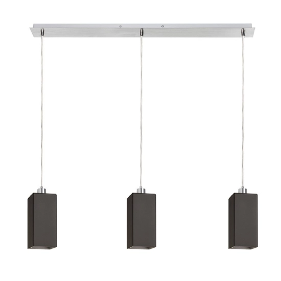 LIZ III 80 wisząca czarna szkło/chrom 230V LED E27 3x15W R14030 Rendl light studio