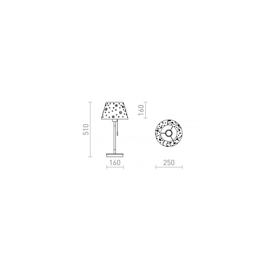 KEITH/DELISA stołowa z USB biała guziki/buk 230V LED E27 11W R14037 Rendl light studio