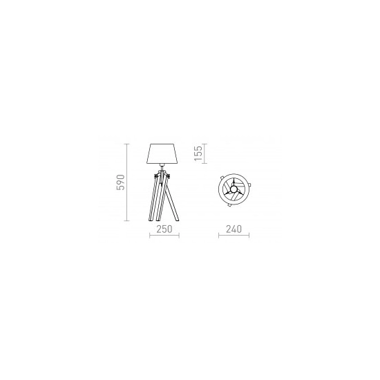 AMBITUS/ALVIS 24 stołowa kremowo - biała bambus 230V LED E27 11W R14040 Rendl light studio