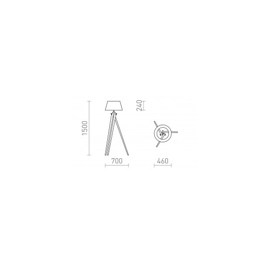 AMBITUS 46 podłogowa kremowo - biała bambus 230V LED E27 15W R14043 Rendl light studio