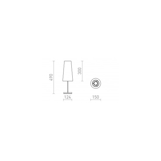 NYC/CONNY 15/30 stołowa Polycotton biała/nikiel 230V LED E27 11W R14050 Rendl light studio