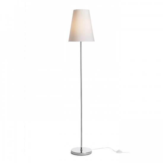 NYC/CONNY 25 podłogowa Polycotton biała/chrom 230V LED E27 15W R14074 Rendl light studio