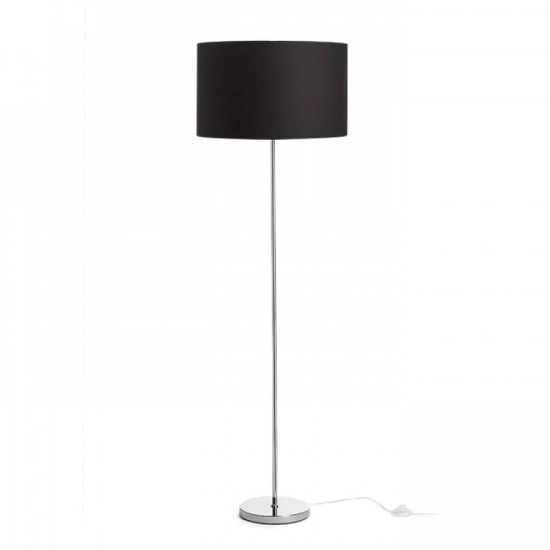 NYC/RON 40/25 podłogowa Polycotton czarna/chrom 230V LED E27 15W R14084 Rendl light studio