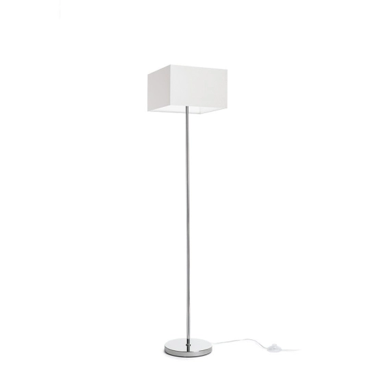NYC/TEMPO 30/19 podłogowa Polycotton biała/chrom 230V LED E27 15W R14085 Rendl light studio