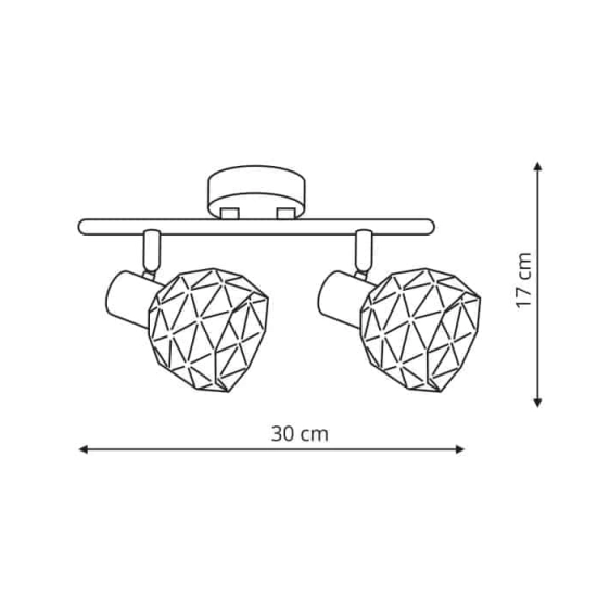 kinkiecik.pl Lampa sufitowa czarna REUS 2 LP-8069/2WS BK LIGHT PRESTIGE