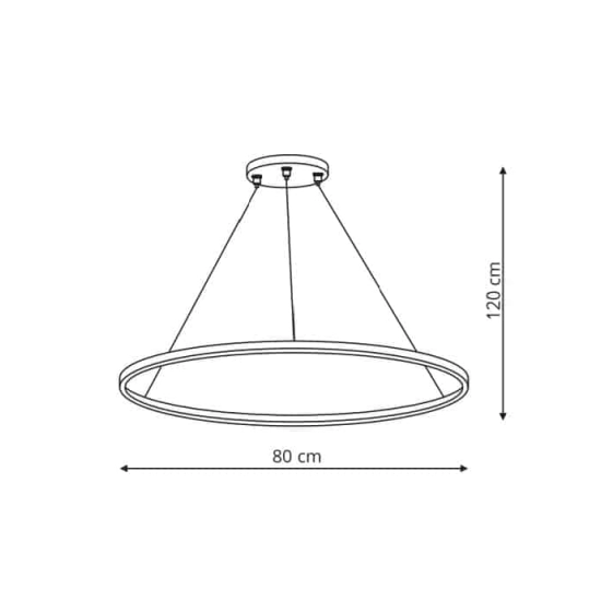 kinkiecik.pl Ring wisząca duża czarna 3000K LP-909/1P L BK Light Prestige