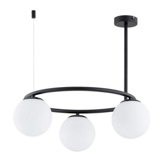 Lampa wisząca RINGO CZARNA-BIAŁA 3xE14 62426 ALFA