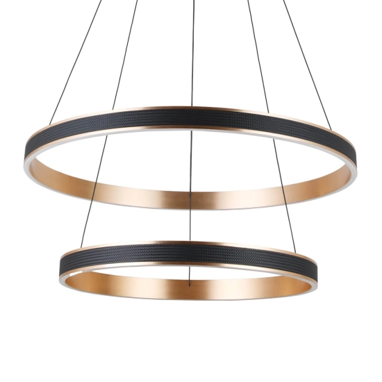 Lampa wisząca RIO 50+70 3-STEP DIMM 86W 3000K czarny złoty AZ5779 AZZARDO