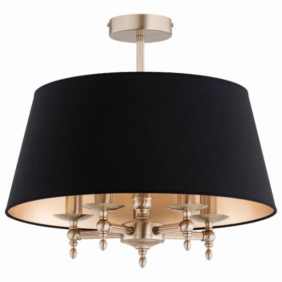 Lampa sufitowa ROKSANA ZŁOTA-CZARNA 5xE14 63289 ALFA