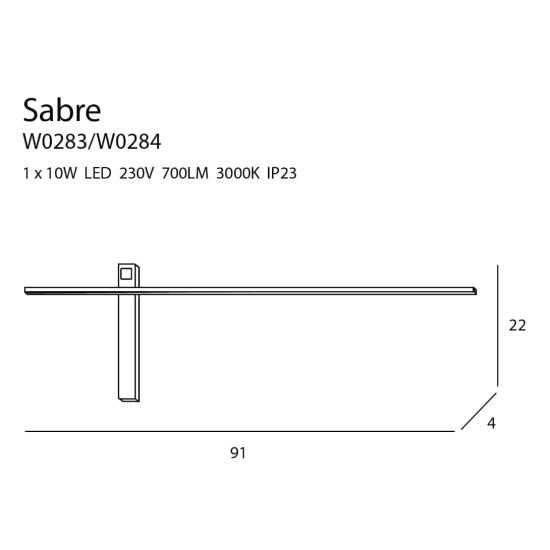 SABRE W0283 KINKIET MaxLight - zdjęcie dodatkowe 3