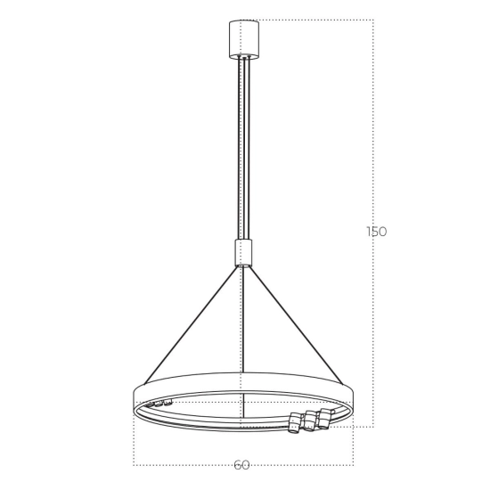 Lampa wisząca SERAFINO 60 3-STEP DIMM AZ5834 AZZARDO