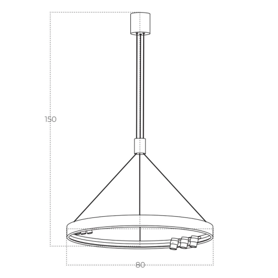 Lampa wisząca SERAFINO 80 3-STEP DIMM AZ5835 AZZARDO
