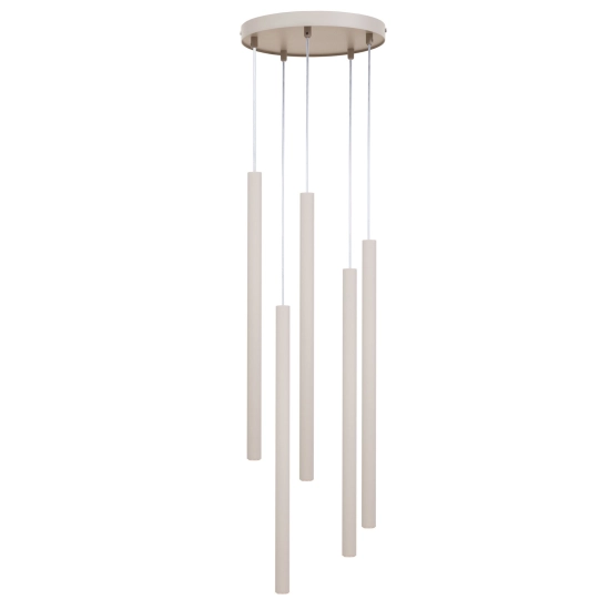 Lampa wisząca SOPEL 5 zwis koło szary beż 41460 Sigma - zdjęcie produktu